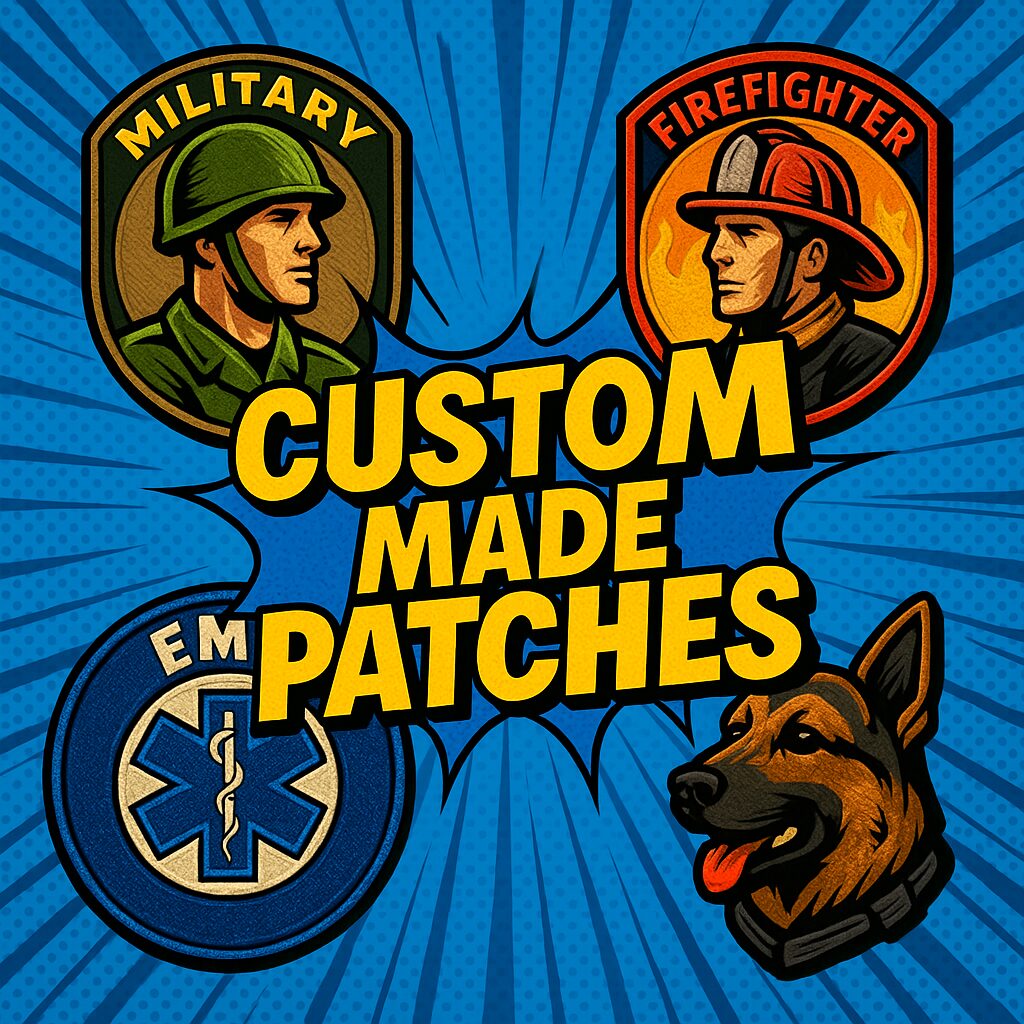 custom made embroidered and pvc patches