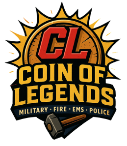 coin of legends custom challenge coins logo